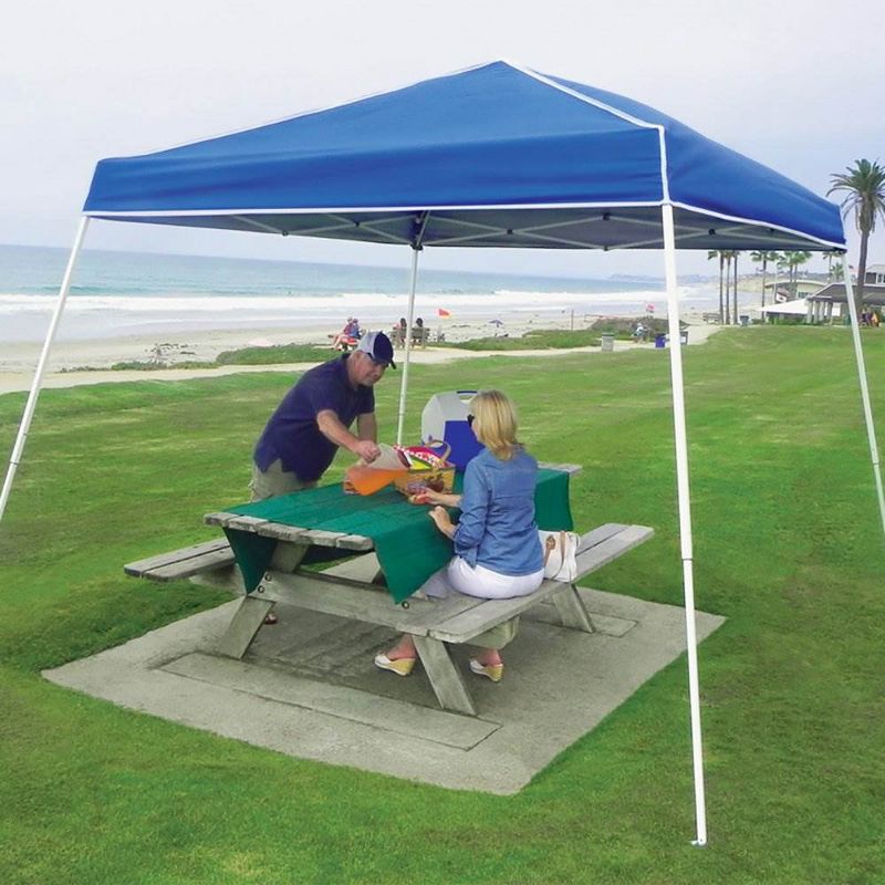 Z-Shade ZSBP10INSTBK 10 by 10 Foot Instant Blue Pop Up Shade Canopy Tent Emergency Shelter for Outdoor and Indoor Use, 64 Square Foot Coverage, 5 of 6