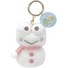 Sanrio Kerokeroppi Carabiner Mascot, Kerokeroppi x Frog Pickle, Snowman, H3.3 x W 2.4 x D 1.8 inches (8.5 x 6 x 4.5 cm) - 2 of 2