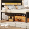 Bed Frames with Headboard & LED Lighted,Standard Storage Bed Platforrm with Storage Underbed, No Box Spring Needed - 2 of 3
