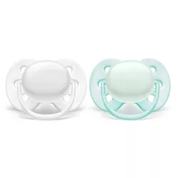 Philips Avent 2pk Ultra Soft Pacifier 0-6 Months - Arctic White/Green