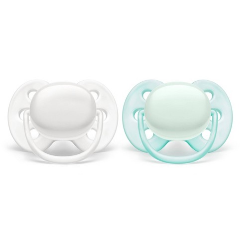 Philips Avent 2pk Ultra Soft Pacifier 0-6 Months - Arctic White/Green - image 1 of 4
