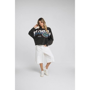 NCAA Florida Gators Women's Oversized Cropped Long Sleeve T-Shirt - 1 of 4