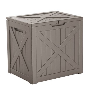 Kumasinova 31.2 Gal Outdoor Storage Deck Box,PP Resin Garden Seat Box with Storage,Versatile Utility Storage Box,Waterproof & UV Protected - 1 of 4