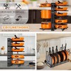 DOMETOUR Pots and Pans Organizers Pan Racks, Kitchen Storage Rack Adjustable Pot Lid Holders Cookware Organizers - 4 of 4
