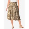 Jessica London Women's Plus Size Button-Front Gauze Midi Skirt - 3 of 4