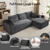 L-Shaped Modular Sectional Couch for Living Room, Plush Corduroy Fabric Upholstered Sofa, Modern Lounge, No Assembly Required - 4 of 4