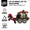Joyfy 10 FT Halloween Inflatable Outdoor Decorations, Carriage with Hellfire Design Inflatable with Build-in LEDs for Halloween Party Yard Decoration - 2 of 4