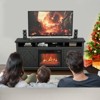 67" Electric Fireplace TV Stand with 23" Insert - Large Storage Cabinet, Remote with Timer - Gray Media Console for Living Room, Bedroom & Office - 3 of 4
