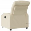 VidaXL Massage Recliner Chair Cream Fabric - 4 of 4