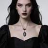 Stardust Crystal Bat Cameo Necklace - Gothic Witchy Pendant - 3 of 4