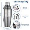 Touch of Mixology Stainless Steel 25OZ (750ML) Cocktail Shaker with Built-In Strainer - 2 of 4