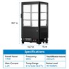 2.0 Cu. Ft. Commercial Display Refrigerator – Countertop Pastry Case with LED Lighting, Air-Cooling, Rear Sliding Door for Cafes and Bakeries, Black - 2 of 4