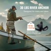 VEVOR River Anchor, 30 LBS Boat Anchor Cast Iron Black Vinyl-Coated, Marine Grade Mushroom Anchor for Boats Up To 30 ft - 3 of 4