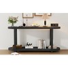 Wood Narrow Console Table with Storage, Minimalist Entryway Table with Streamlined Desktop Design for Hallway and Entryway - 4 of 4