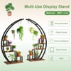 5 Tier Metal Plant Stand, Half-Moon Shape Plant Rack With Hanging Hooks, Tall Plant Holder for Home Decor, Garden, Balcony - 3 of 4