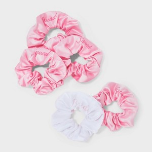 Bride and Bridesmaid Hair Twister Set 5pc - Pink/White - 1 of 3
