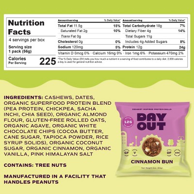 Day Out Cinnamon Bun Protein Balls Multipack - 12g Protein - 8oz