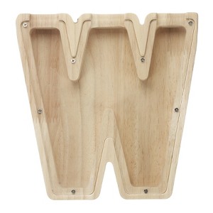 Unique Bargains Wooden Alphabet Money Saving Box Party Decorative Bank - 1 of 4