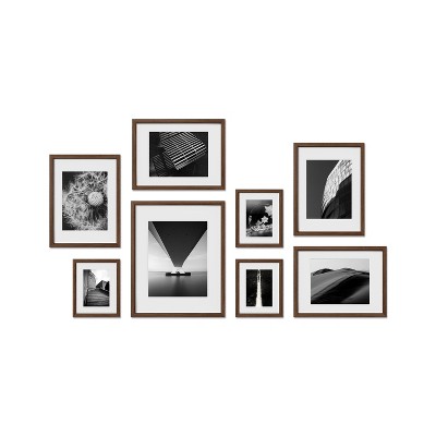 Haus and Hues Carlisle Gallery Wall Frame Set with Real Glass and Mat
