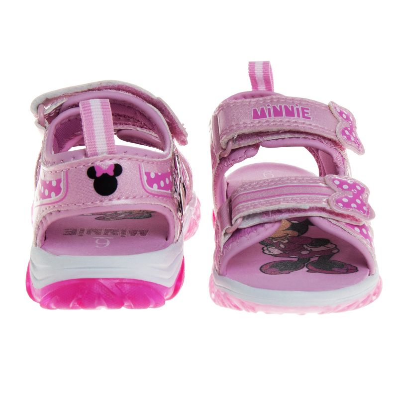 Disney Minnie Mouse pink Light up beach water summer shoes - Hook and Loop Closed Toe sandals and Open Toe Sandals (sizes 6-12 Toddler / Little Kid), 5 of 11