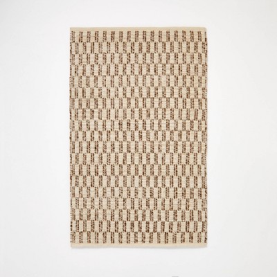 Checkered Stripe Rug Brown - Threshold™ designed with Studio McGee