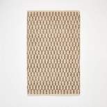 Checkered Stripe Rug Brown - Threshold™ designed with Studio McGee