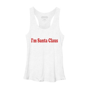 Women's Design By Humans Christmas I'm Santa Claus Text By BenX Racerback Tank Top - 1 of 3