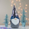 Northlight Gnome with Flip Sequin Hat Christmas Figure - 17" - Blue and Silver - 3 of 4