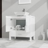 Resenkos 30" Bathroom Vanity and Sink Combo - Glass Top Cabinet with Mirror, - 2 of 4