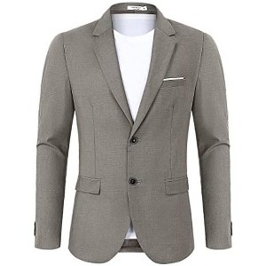 Men's Two - Button Single Blazer, Stylish and Versatile Suit Jacket for Formal and Casual Occasions - 1 of 4