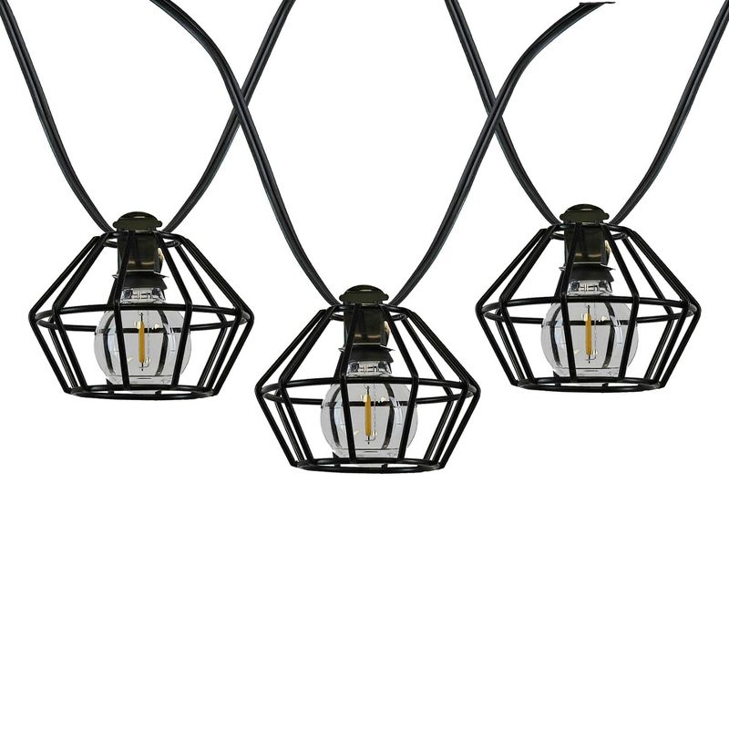 Novelty Lights 10 Lampshade LED Filament G40 Globe String Light Set with Warm White Bulbs, 2 of 7