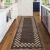 Scalloped Area Rugs Modern Bordered Accent Carpet, Non-Slip Geometric Floor Cover, Stain-Resistant Low Pile Indoor Mat - 4 of 4
