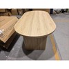 70.8 Inch Oval Dining Table for 6-8 People, Farmhouse Long Large Kitchen Table with Thick Sturdy Wooden Base for Kitchen, Living Room, Office - 4 of 4