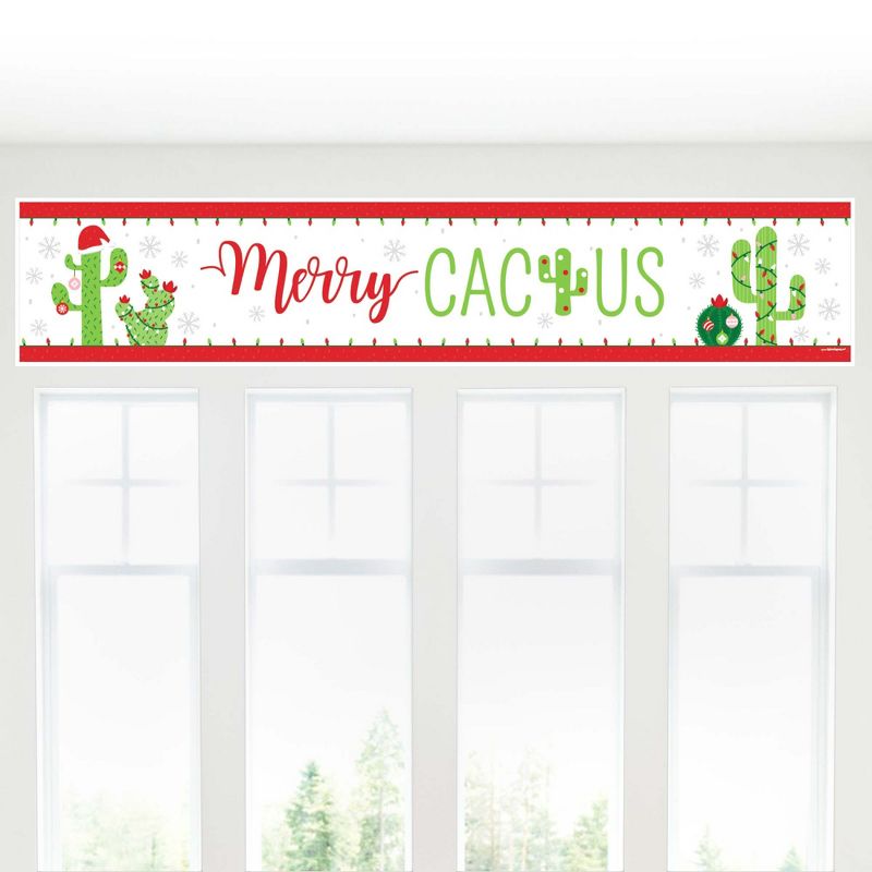 Big Dot of Happiness Merry Cactus - Christmas Cactus Party Decorations Party Banner, 4 of 7