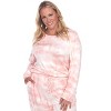 Women's Plus Size 2 Piece Lounge Set - White Mark - 2 of 3