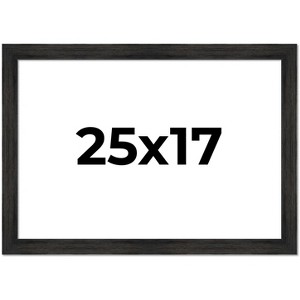 PosterPalooza | 25x17 Wide Barnwood Picture Frame, UV Acrylic, 6 Finishes - Grey, Brown, White, and Black - 1 of 4