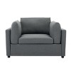 CAVINAS Oversized Armchair with Ottoman,Plush Linen Accent Chair with Lumbar Support,Modern Comfy Reading Chair for Living Room,Bedroom - 2 of 4