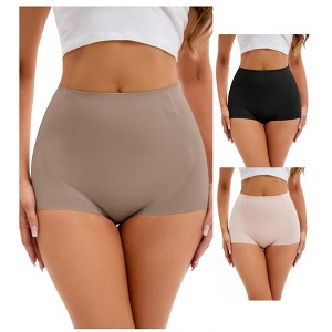 INSPIRE CHIC 3 Pcs Women's High-Waisted Briefs Tummy Control Butt Lifter Control Panties - 1 of 4