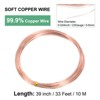Unique Bargains Soft Pure Copper Jewelry Making Gardening Wire 1 Roll - 3 of 4