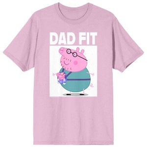 Peppa Pig Dad Fit Adult Cradle Pink Crew Neck Short Sleeve T-shirt - 1 of 4