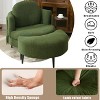 ORRD 42.5" Single Sofa Chair with Crescent Footstool, Green Velvet Accent Chair with Side Table for Living Room & Study - 4 of 4