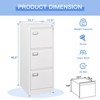 Mlezan Drawer File Cabinet: Metal, Lockable, Narrow Design for Under-Desk Storage. Fits A4/F4/Letter/Legal Files, BLack Finish, Assembly Required. - 3 of 4