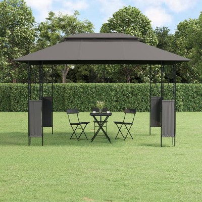 vidaXL Gazebo with Roof Anthracite 157.5"x118.1"x106.3" Steel