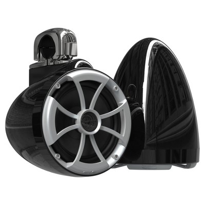 Wet Sounds 2) ICON 8 Fixed Clamp Tower Speakers - Pair Black