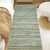 Modern Braided Print Area Rug, Washable Living Room Rug, Non Slip Low Pile Soft Carpet for Dining Room, Home Office - 2 of 4