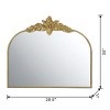 GlasFlength Decorative Wall Mirrors Classic Mirror Wall Mirror Decorative Arched Mirror Vanity Mirror for Living Room, Gold, 39.6"*2"*35" - 4 of 4
