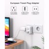 Itopfox 2-Pack European Travel Plug Adapter with 3 Outlets & 3 USB Ports (2 USB-C), Type C Adapter for Italy, France, Spain Essentials - 2 of 4