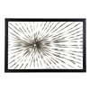 Metal Sunburst Coiled Ribbon Wall Decor with Black Frame Silver - Olivia & May - 2 of 4