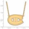 Black Bow Jewelry 14k Yellow Gold Plated Sterling Silver Montreal Canadiens NHL Necklace 18 Inch - 2 of 4