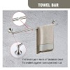 Itopfox 4 Piece Bathroom Hardware Set Brushed Nickel Adjustable 16 or 24 Inch Towel Bar Towel Ring Toilet Paper Holder Robe Hook - 3 of 4